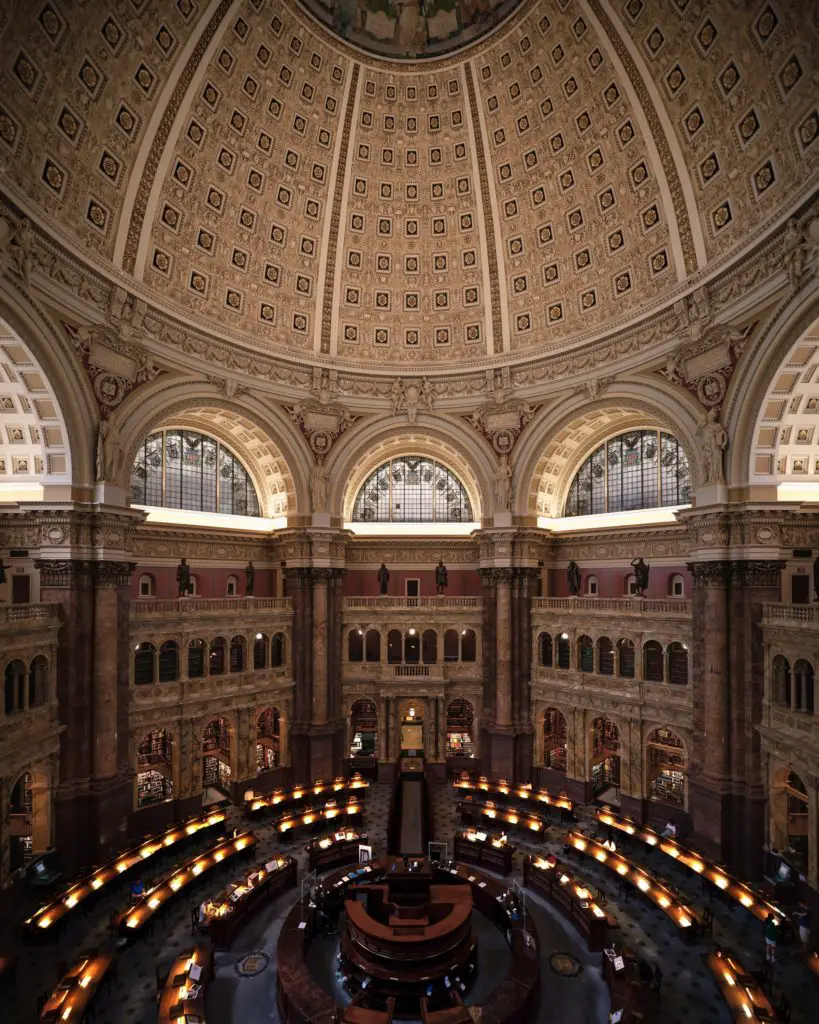 This photo shows the library of congress as described.
