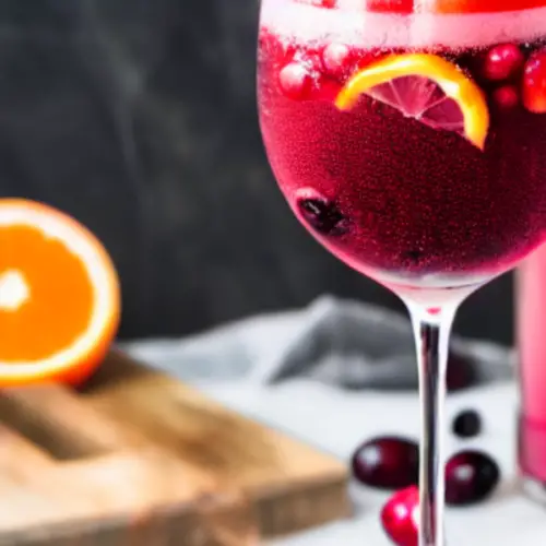 cranberry mimosas