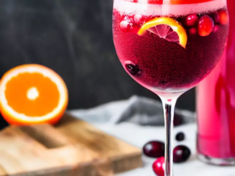 cranberry mimosas