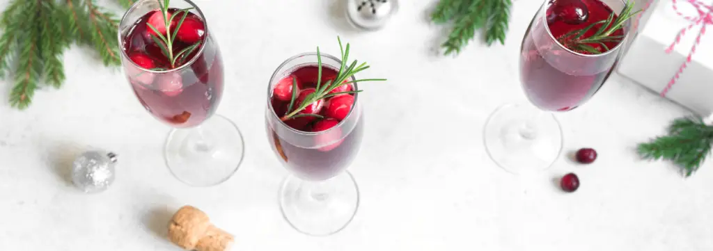 cranberry mimosas are a festive cocktail for the holidays