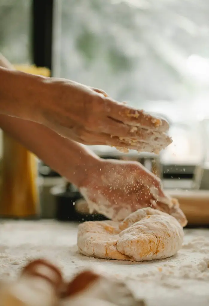 making fresh bread