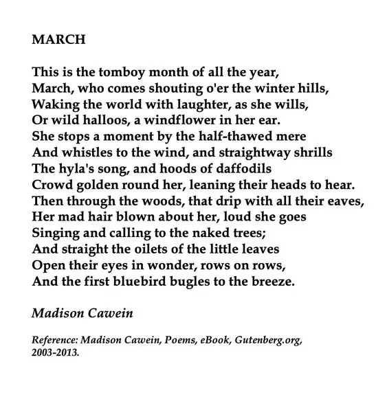 a poem about march