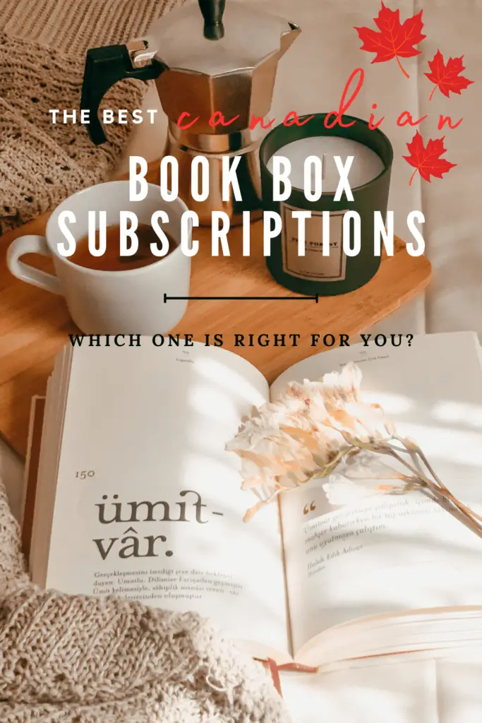 a pinterest pin titled Book Box Subscriptions for Canadians, which one is right for you?