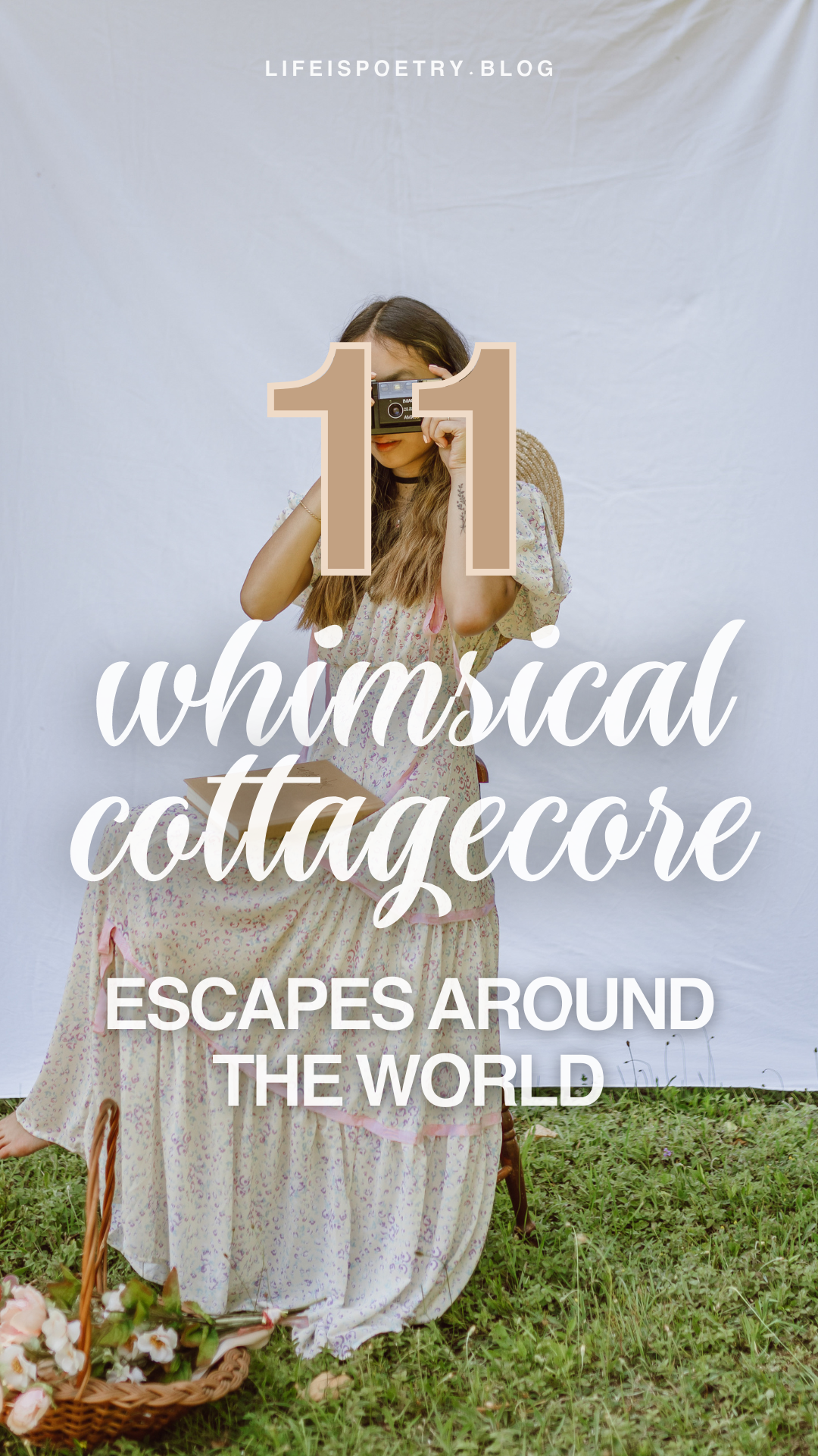 This si the feauted image, that reads the titles "11 whimsical Cottagecore escapes around the world".