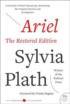 This is the book cover for the poetry collection "Ariel" as mentioned in this list.